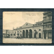 CIUDAD DE BUENOS AIRES ANTIGUA TARJETA POSTAL EL ANTIGUO CONGRESO MUY RARA